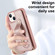 iPhone 14 Wristband Vertical Flip Wallet Back Cover Phone Case - Rose Gold