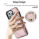 iPhone 14 YM007 Ring Holder Card Bag Skin Feel Phone Case - Rose Gold