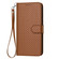 iPhone 14 YX0070 Carbon Fiber Buckle Leather Phone Case with Lanyard - Coffee