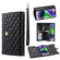 iPhone 14 Zipper Multi-Card Wallet Rhombic Leather Phone Case - Black