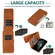 iPhone 14 Zipper Wallet Bag Leather Case - Brown