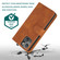 iPhone 14 Zipper Wallet Bag Leather Case - Brown
