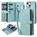 iPhone 14 Zipper Wallet Magnetic Detachable Leather Phone Case - Blue