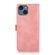KHAZNEH Dual-color Cowhide Texture Flip Leather Phone Case iPhone 14 - Rose Gold