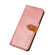 KHAZNEH Dual-color Cowhide Texture Flip Leather Phone Case iPhone 14 - Rose Gold