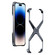iPhone 13 Pro Max / 14 Pro Max Frameless X-shaped Metal Phone Case - Grey