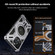 iPhone 14 Pro Max / 13 Pro Max Aluminum Alloy Borderless MagSafe Rotating Holder Phone Case - Silver