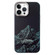 iPhone 14 Pro Max 2 in 1 Aurora Electroplating Frame Phone Case - Snowy Mountains Black