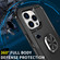 iPhone 14 Pro Max 3 in 1 Ring Holder Phone Case - Black