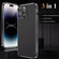 iPhone 14 Pro Max 3 in 1 Ultra-thin Metal Frame + Lens + Film Phone Protection Set - Black
