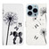iPhone 14 Pro Max 3D Drawing Leather Phone Case - Couple Dandelion