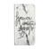 iPhone 14 Pro Max 3D Drawing Leather Phone Case - Words Marble