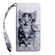 iPhone 14 Pro Max 3D Painting Pattern Coloured Drawing Leather Phone Case - Cat
