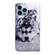 iPhone 14 Pro Max 3D Painting Pattern Coloured Drawing Leather Phone Case - Husky