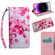 iPhone 14 Pro Max 3D Painting Pattern Coloured Drawing Leather Phone Case - Red Flower