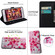 iPhone 14 Pro Max 3D Painting Pattern Coloured Drawing Leather Phone Case - Red Flower