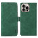 iPhone 14 Pro Max ABEEL Frosted Magnetic RFID Leather Phone Case - Green
