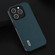 iPhone 14 Pro Max ABEEL Genuine Leather + PC Litchi Texture Phone Case - Green