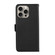 iPhone 14 Pro Max ABEEL Side-Magnetic Litchi Pattern Leather RFID Phone Case - Black