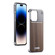 iPhone 14 Pro Max Aluminum Alloy Aromatherapy Wood Grain Phone Case - Grey