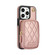 iPhone 14 Pro Max AwQuer Crossbody Zipper Wallet Bag Litchi Leather Phone Case - Rose Gold