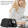 iPhone 14 Pro Max AwQuer Crossbody Zipper Wallet Rhombic Leather Back Phone Case - Black