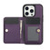 iPhone 14 Pro Max AwQuer Horizontal Flip Card Bag Holder Leather Phone Case - Dark Purple