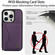 iPhone 14 Pro Max AwQuer Horizontal Flip Card Bag Holder Leather Phone Case - Dark Purple