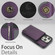 iPhone 14 Pro Max AwQuer Horizontal Flip Card Bag Holder Leather Phone Case - Dark Purple