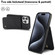 iPhone 14 Pro Max AwQuer Vertical Flip Card Bag Holder Leather Phone Case - Black