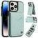 iPhone 14 Pro Max AwQuer Vertical Flip Card Bag Holder Leather Phone Case - Green