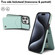 iPhone 14 Pro Max AwQuer Vertical Flip Card Bag Holder Leather Phone Case - Green