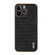 iPhone 14 Pro Max AZNS Electroplated Frame Crocodile Texture Full Coverage Phone Case - Black