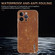 iPhone 14 Pro Max AZNS Electroplated Frame Crocodile Texture Full Coverage Phone Case - White