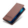 iPhone 14 Pro Max AZNS Magnetic Calf Texture Flip Leather Phone Case - Dark Brown