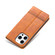 iPhone 14 Pro Max AZNS Magnetic Calf Texture Flip Leather Phone Case - Light Brown