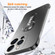 iPhone 14 Pro Max Baking Varnish 360 Rotate Holder No Frame PC Phone Case - Black