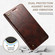 iPhone 14 Pro Max Baroque Simple Flip Leather Phone Case - Dark Brown