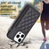 iPhone 14 Pro Max BF25 Square Plaid Card Bag Holder Phone Case - Black