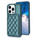 iPhone 14 Pro Max BF25 Square Plaid Card Bag Holder Phone Case - Green