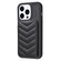 iPhone 14 Pro Max BF26 Wave Pattern Card Bag Holder Phone Case - Black