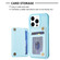iPhone 14 Pro Max BF26 Wave Pattern Card Bag Holder Phone Case - Blue