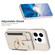 iPhone 14 Pro Max BF27 Metal Ring Card Bag Holder Phone Case - Beige