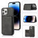iPhone 14 Pro Max Calf Texture Magnetic Card Bag Case - Black
