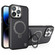 iPhone 14 Pro Max Carbon Fiber MagSafe Holder Phone Case - Black
