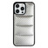 iPhone 14 Pro Max Carbon Fiber Texture Down Jacket Phone Case - Silver