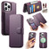 iPhone 14 Pro Max CaseNeo Finger Grip Strap MagSafe Leather Phone Case - Purple