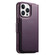 iPhone 14 Pro Max CaseNeo Finger Grip Strap MagSafe Leather Phone Case - Purple
