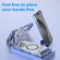 iPhone 14 Pro Max Clear PC Hybrid TPU MagSafe Phone Case with Holder - Black