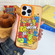 iPhone 14 Pro Max Colorful Wave Circle Creative Pattern Phone Case - Orange Animals